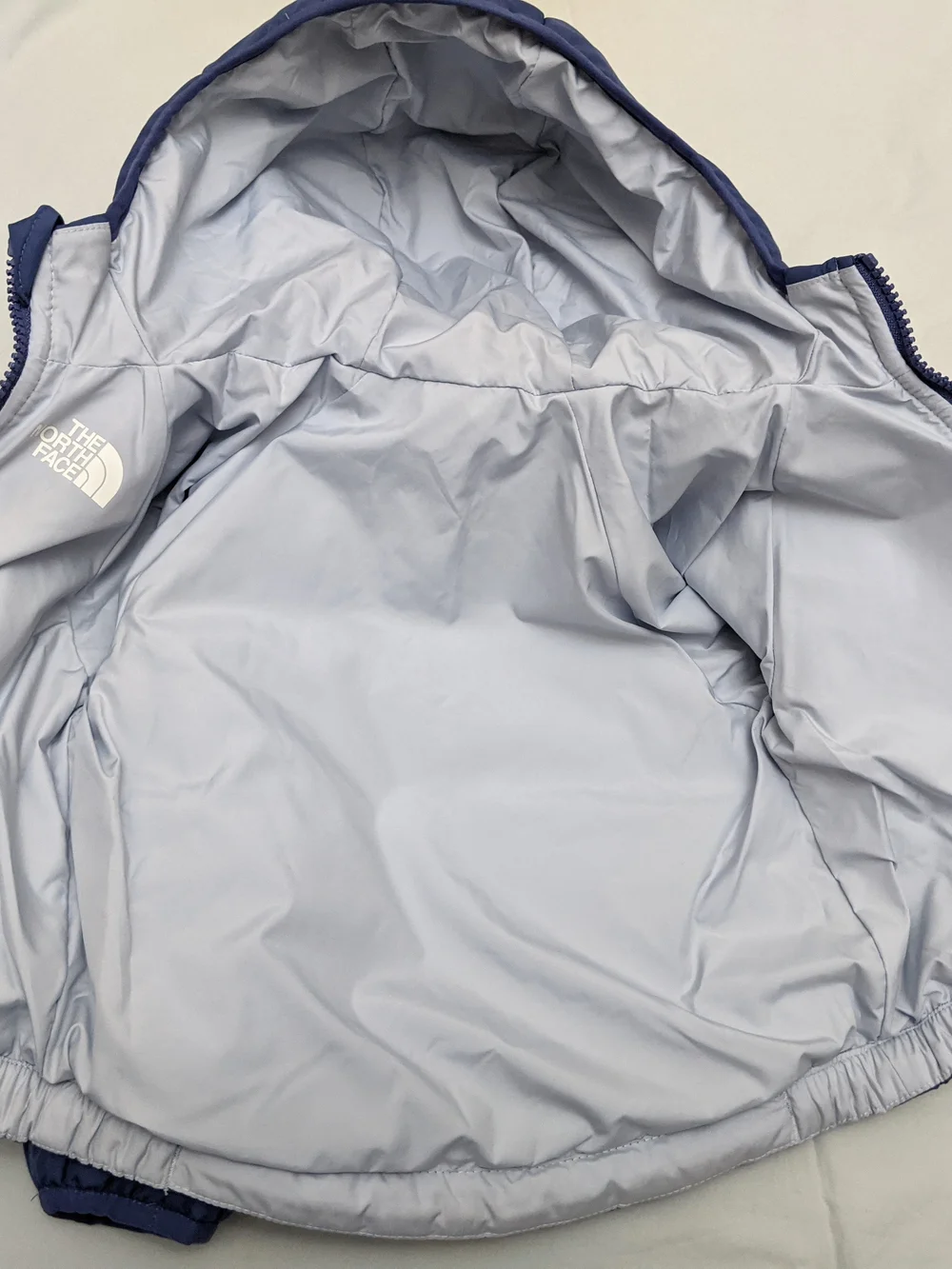 NWT The North Face Baby Boys Insulated Reversible Blue  Puffer Jacket Size 3-6 M